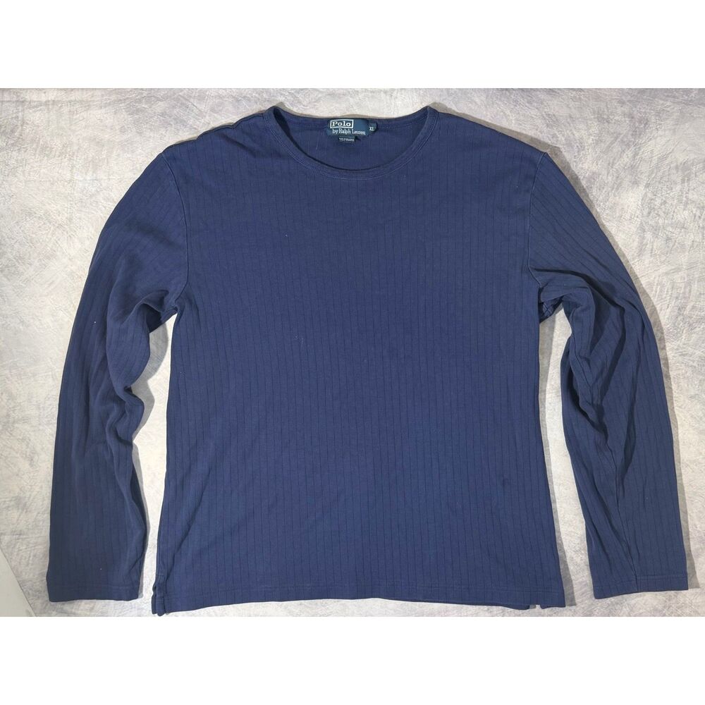 Polo by Ralph Lauren XL Navy Ribbed Long Sleeve